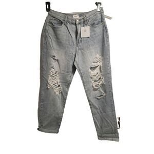 Pistola Brand Denim/ Presley-High Rise Relaxed Roller, Wash- Hampton Distressed